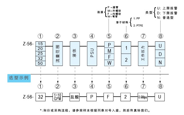 Z-5615、Z-5620、Z-5625、Z-5632、Z-5650聚砜塑料管浮子流量計(jì)