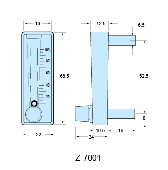 Z-7001、Z-7002、Z-7003面板式流量計